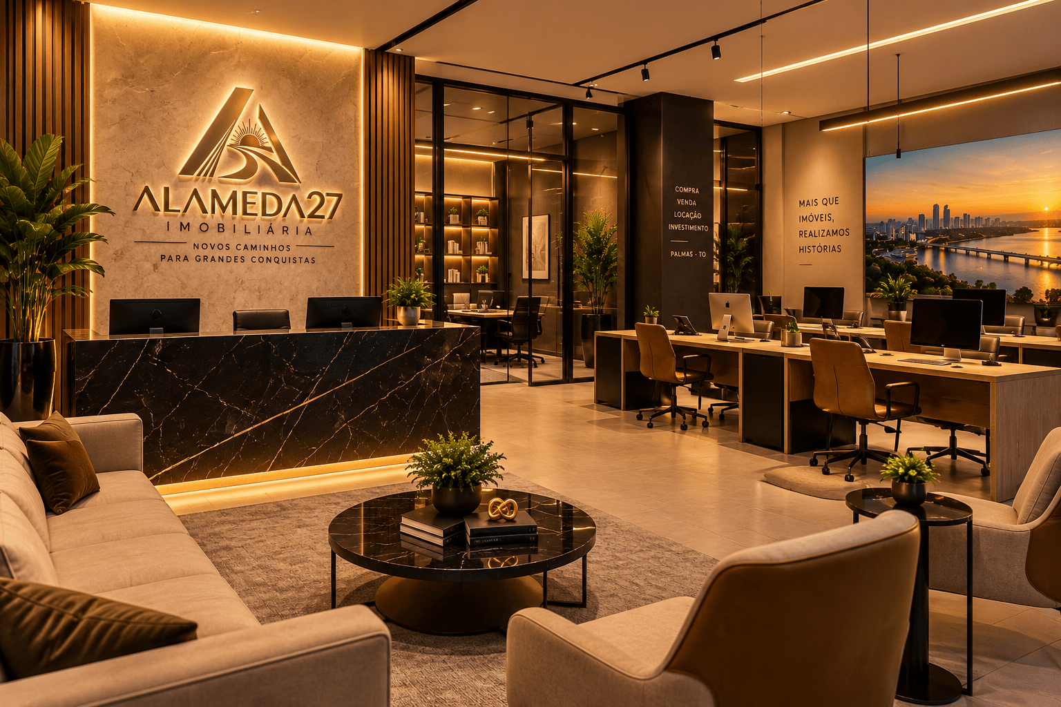 Recepção da Alameda 27 Imobiliária em Palmas